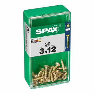 Pudełko śrubek SPAX Śruba do drewna Płaska głowa (3 x 12 mm) (3,0 x 12 mm)