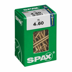 Pudełko śrubek SPAX Śruba do drewna Płaska głowa (4 x 60 mm) (4,0 x 60 mm)