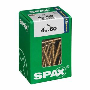 Pudełko śrubek SPAX Śruba do drewna Płaska głowa (4,5 x 60 mm)