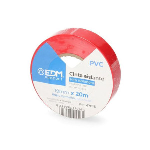 Taśma izolacyjna EDM Czerwony PVC (20 m x 19 mm)