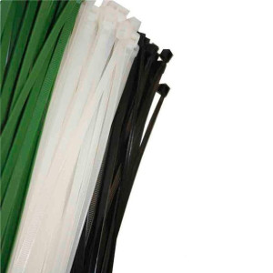 Paski do Kabli Nylonowe EDM Biały 100 Sztuk 250 x 4,8 mm