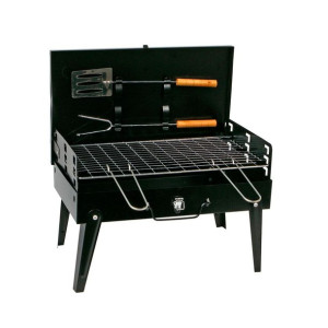Przenośny grill 44 x 27 x 21,5 cm Czarny