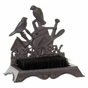 Szczotka DKD Home Decor Garden Ceimnobrązowy 24 x 16 x 23 cm