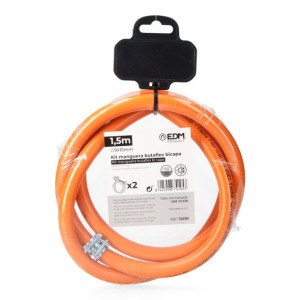 Wąż do gazu Butan EDM Butaflex 2 zacisk dwuwarstwowy 9 x 15 mm 1,5 m