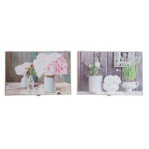 Szafa na klucze DKD Home Decor 46,5 x 6 x 31,5 cm Szary 2 Sztuk Drewno MDF