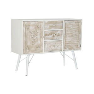 Kredens DKD Home Decor Biały Jodła Beżowy MDF (107 x 36 x 81 cm)
