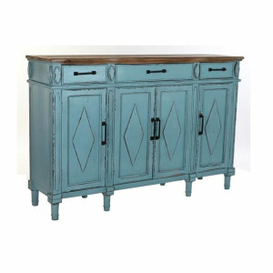 Kredens DKD Home Decor Błękitne niebo Naturalny Drewno (160 x 44 x 107 cm)
