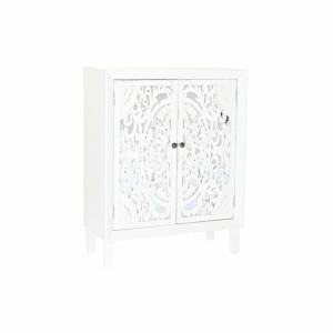 Kredens DKD Home Decor Biały Lustro Jodła MDF (80 x 35 x 102 cm)