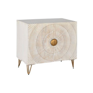 Kredens DKD Home Decor Złoty Metal Biały Drewno mango (81 x 45 x 75 cm)