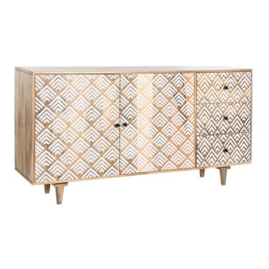 Kredens DKD Home Decor Naturalny Biały Drewno mango (160 x 40 x 85 cm)