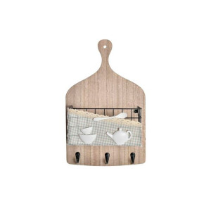 Wieszak ścienny DKD Home Decor 23 x 9 x 36 cm Metal Drewno