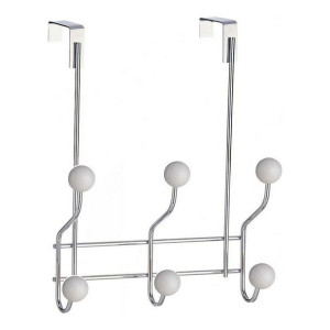 Wieszak na drzwi Srebrzysty Biały Metal Plastikowy (10 x 22 x 26 cm)