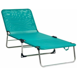 Leżak plażowy Alco 141 x 68 x 86 cm Kolor Zielony Wielopozycyjna
