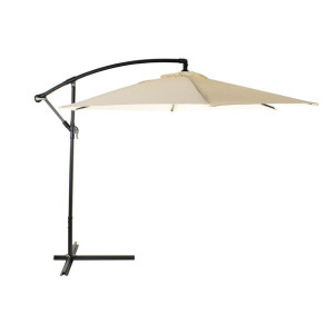 Slnečník DKD Home Decor Beżowy Poliester Stal (300 x 300 x 250 cm)