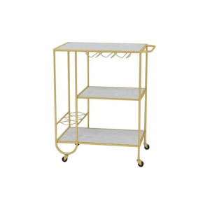 Servírovací vozík DKD Home Decor Złoty Metal MDF Biały (66,5 x 40 x 80 cm)
