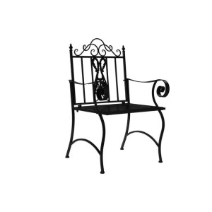 Záhradná stolička DKD Home Decor Czarny Metal (63,5 x 52 x 98 cm)
