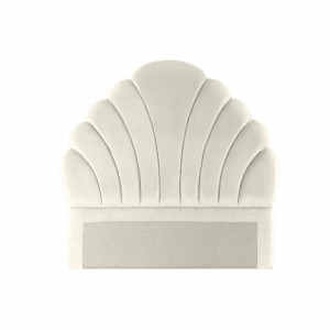 Zagłówek do łóżka DKD Home Decor Poliester Biały Drewno MDF