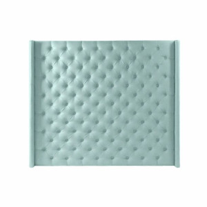 Zagłówek do łóżka DKD Home Decor Niebieski Poliester Drewno MDF