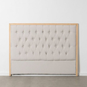 Zagłówek do łóżka 162 x 9 x 130 cm Naturalny Drewno
