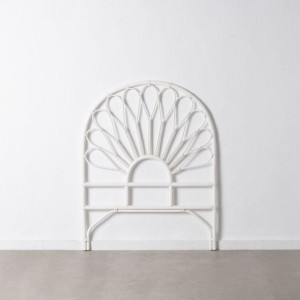 Zagłówek do łóżka 100 x 3 x 125 cm Biały Rattan
