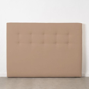 Zagłówek do łóżka 165 x 8 x 125 cm Tkanina syntetyczna Beżowy
