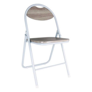Składanego Krzesła Confortime Drewno Metal Biała (44 x 4 x 80 cm)