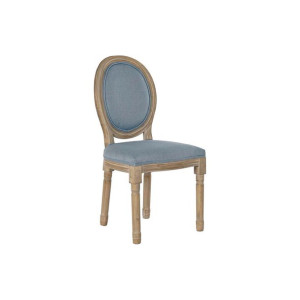 Krzesło DKD Home Decor Niebieski Płótno Drewno kauczukowe (48 x 46 x 96 cm)
