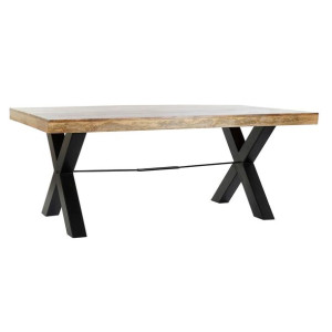 Stoły do Jadalni DKD Home Decor Metal Drewno mango (200 x 100 x 77 cm)