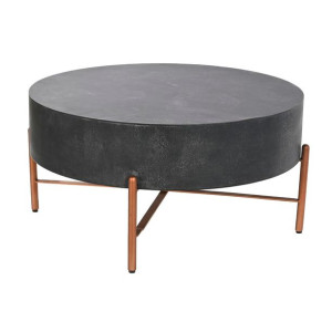 Stolik DKD Home Decor Metal Aluminium 90 x 90 x 45 cm Drewno mango