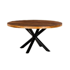Stoły do Jadalni DKD Home Decor 150 x 150 x 76 cm Metal Drewno mango