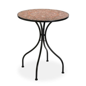 Stolik Versa Mozaika Okrągła Czerwona Metal (60 x 71 cm)