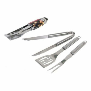 Przybory do Grilla Algon (3 Pcs) Srebrzysty