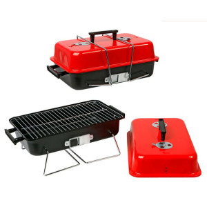 Przenośny grill 43 x 25 x 23 cm Czerwony/Czarny