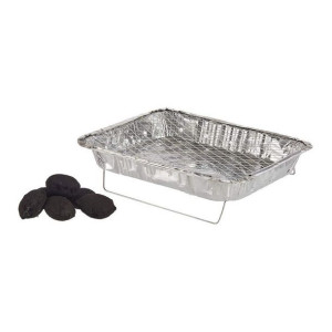Jednorazowy grill Popielaty (42 x 32 cm)