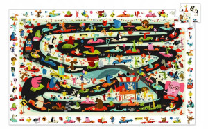 Puzzle obserwacja Rajd samochodowy 54 elem Djeco