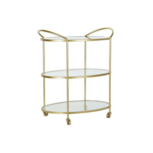 Servírovací vozík DKD Home Decor Szkło Złoty Metal (69 x 45,5 x 76 cm)