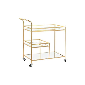 Servírovací vozík DKD Home Decor Lustro Złoty Metal (71 x 35 x 75,5 cm)