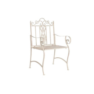 Záhradná stolička DKD Home Decor Metal Biały (63,5 x 52 x 98 cm)