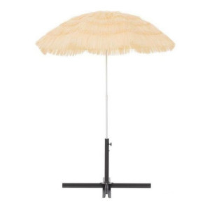 Slnečník Hawaii Ø 160 x 180 cm Naturalny Beżowy Poliester Stal