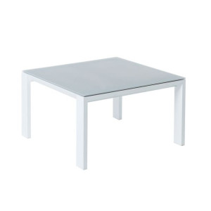 Stolik Thais 70 x 70 x 41 cm Aluminium Biały