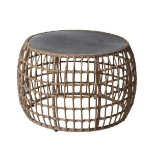 Stolik Ariki 73 x 61 x 46 cm rattan syntetyczny Stal