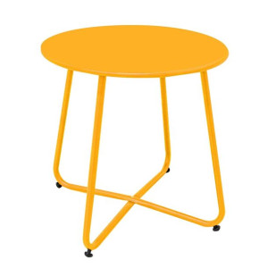 Stolik Luna Stal 45 x 45 cm Musztarda