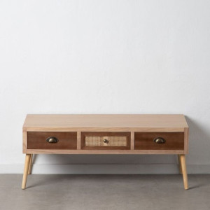 Stolik SASHA 110 x 50 x 43 cm Drewno Rattan