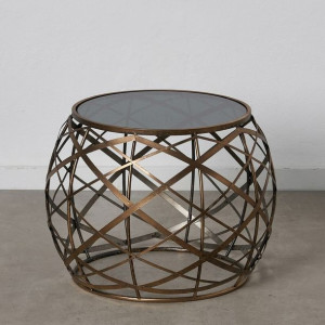 Stolik Szkło Metal 60 x 60 x 45 cm