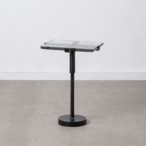 Stolik 41 x 32 x 59 cm Szkło Czarny Metal