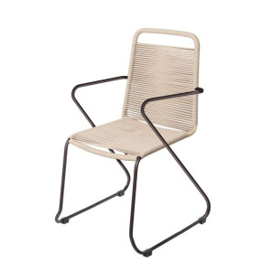 Záhradná stolička Antea 57 x 65,5 x 90 cm Sznurek Taupe