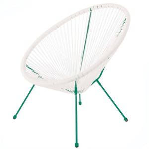 Fotel ogrodowy Acapulco 73 x 80 x 85 cm Biały Rattan
