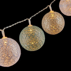 Lampka Sznurkowa Kulki LED Ø 6 cm Wielokolorowy (2 m)