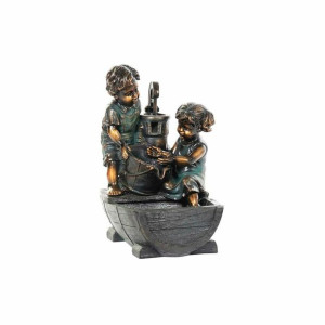 Fontanna Ogrodowa DKD Home Decor Brąz Żywica Dzieci (44 cm)