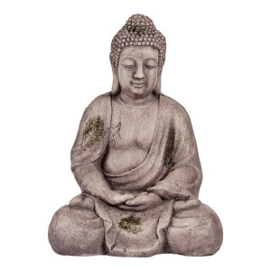 Dekoracyjna figurka ogrodowa Budda Szary Polyresin (23 x 42 x 30 cm)